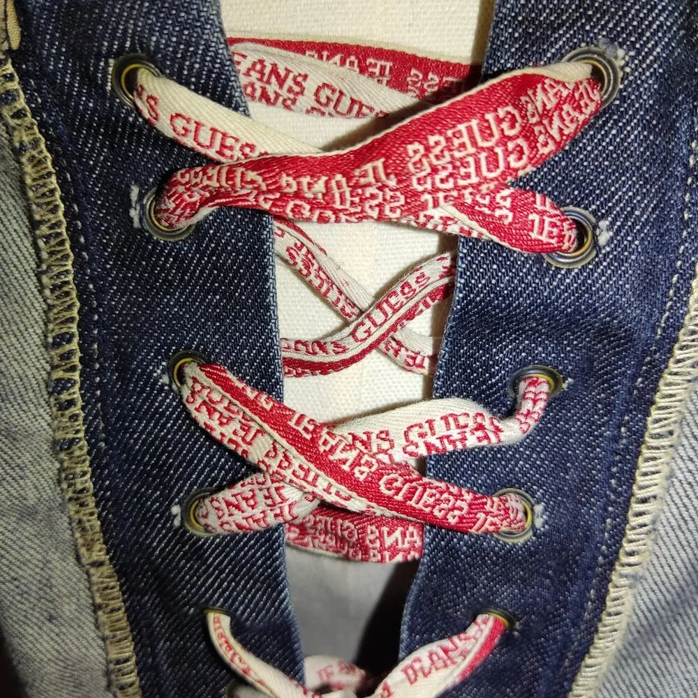 Guess Premium | Denim corset bustier top | Size XS - Picture 7 of 16